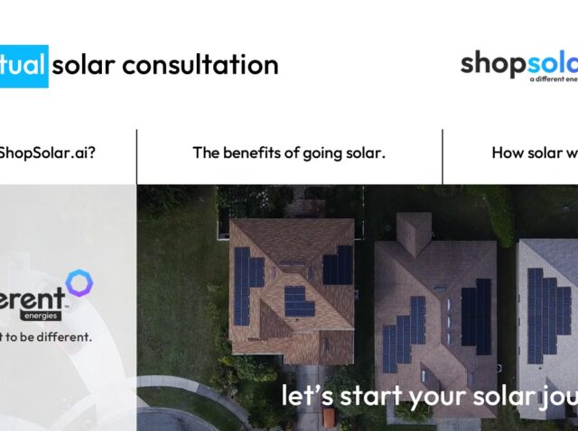 Aerial view of homes with solar panels showcasing ShopSolar.ai’s virtual consultation benefits.